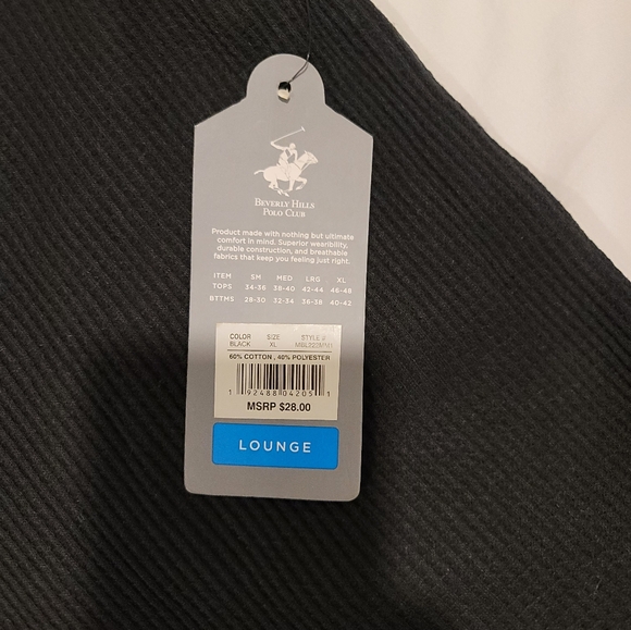 Beverly Hills Polo Club Long Sleeves Thermal|Black | Size XL NWT - Picture 4 of 9